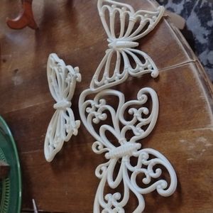 Homco 1970 set of 3 butterflies